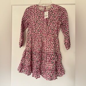 Crewcuts Girls Fall Tiered Ruffle Dress Pink Floral Girls 7
New